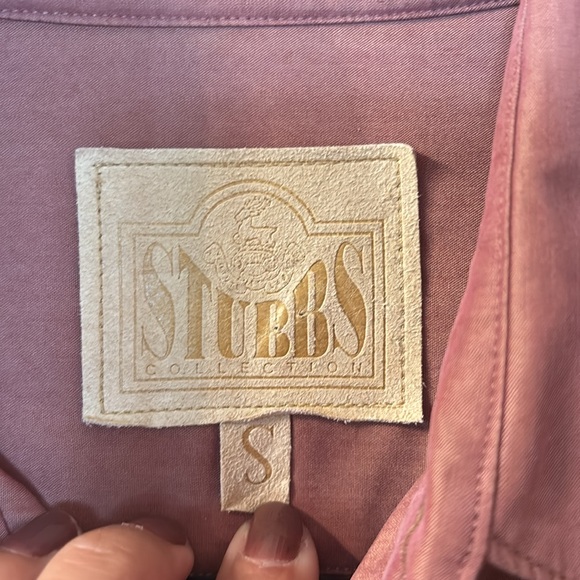 VTG Stubbs faux silk button down size small - Picture 3 of 6